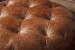 Amara Round Leather Ottoman - Vintage Tan Ottomans - 2