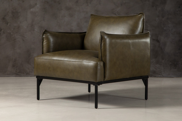 Plymouth Leather Armchair - Burnt Tobacco Armchairs - 1