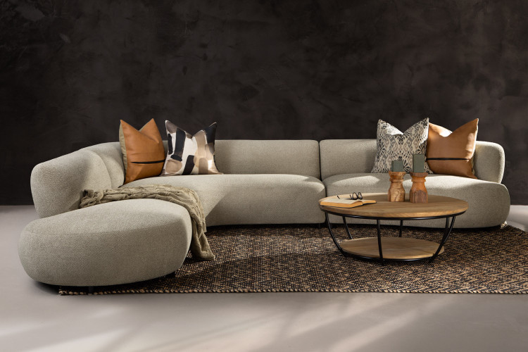 Lunessence L-Shape Couch - Serenity Sand Living Room Furniture - 1