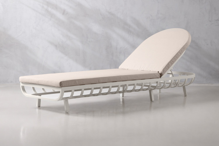 Lisbon Pool Lounger - Stone & White Home - 1