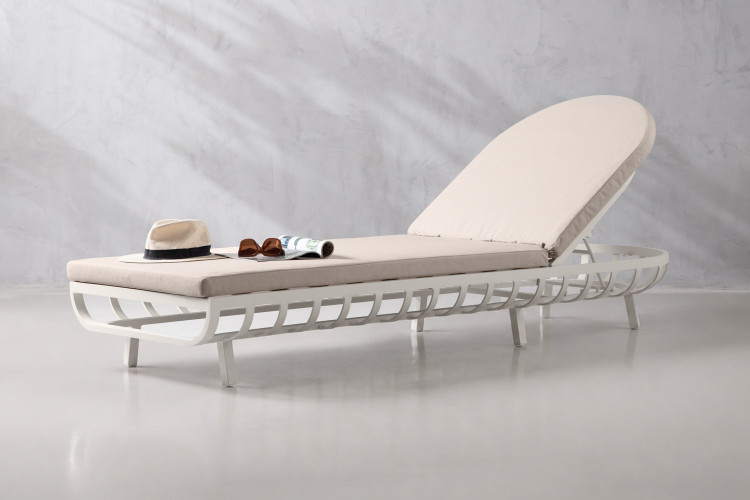 Lisbon Pool Lounger - Stone & White Home - 1