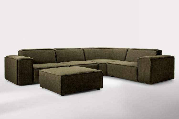 Jagger Modular - Corner Couch With Ottoman - Dawn Ivy L-Shaped & Corner Couches - 1