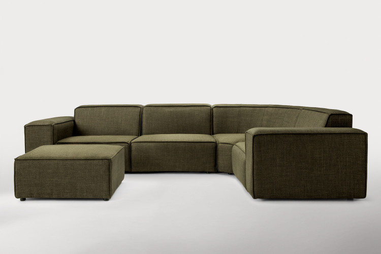 Jagger Modular - Corner Couch With Ottoman - Dawn Ivy L-Shaped & Corner Couches - 1