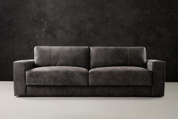 Radcliffe 4 Seater Leather Couch - Onyx Home - 1