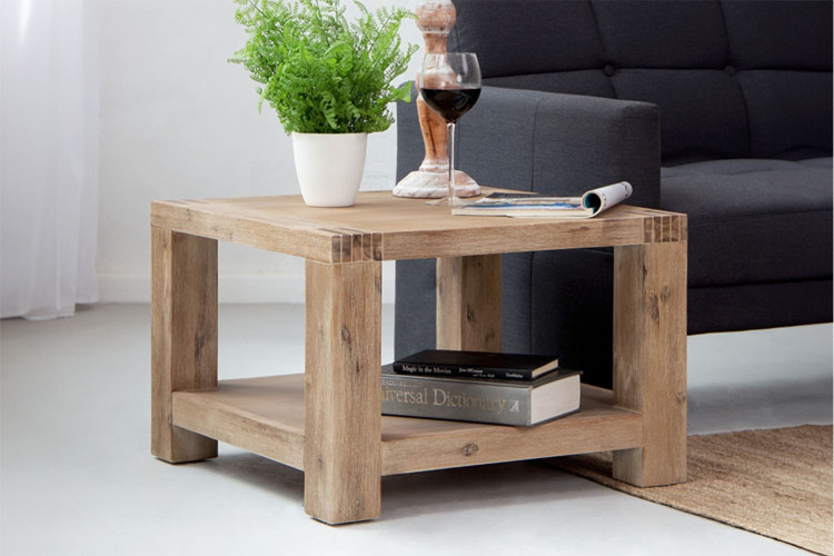 Vancouver Acacia Wood Side Table Side Tables - 1