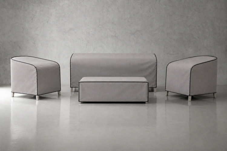 Protective Cover - Meravi Patio Lounge Set - Grey Protective Covers - 1