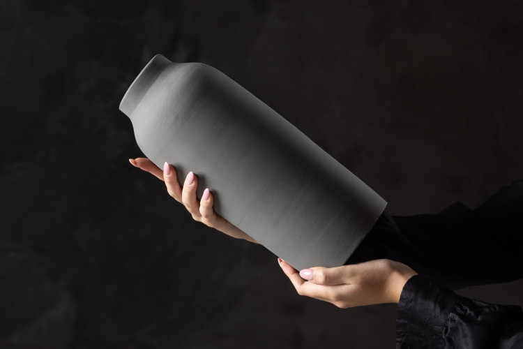 Hivah Vase - Grey Vases - 1