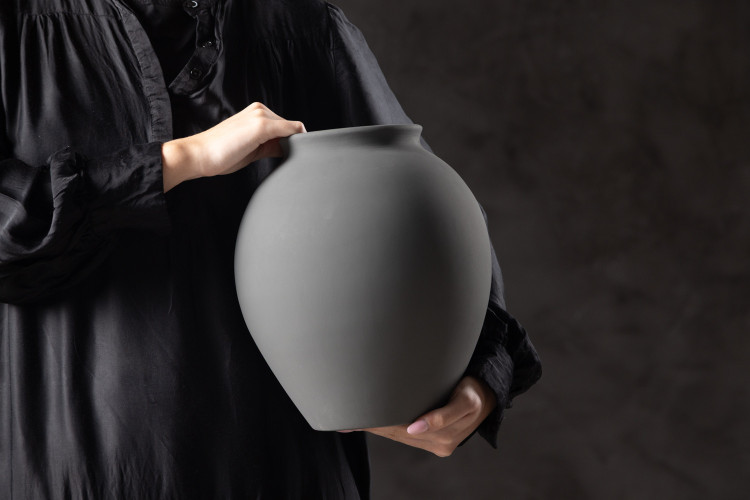 Leona Vase - Grey Vases - 1