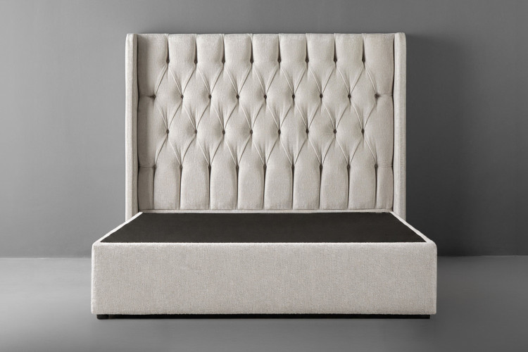 Genevieve Bed - Queen - Ivory Queen Size Beds - 1