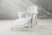 Hampton Patio Lounge Chair & Footrest - White Home - 2