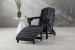 Hampton Patio Lounge Chair & Footrest - Charcoal Patio Chairs - 1