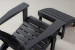 Hampton Patio Lounge Chair & Footrest - Charcoal Patio Chairs - 7