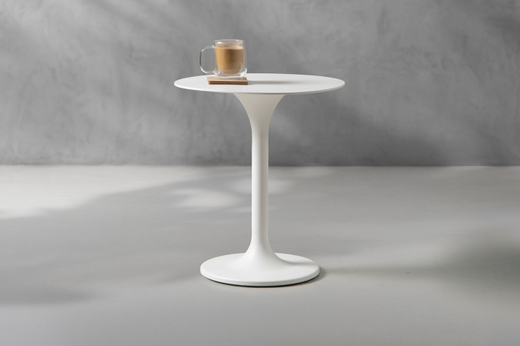 Kalei Patio Side Table - White Patio Coffee & Side Tables - 1