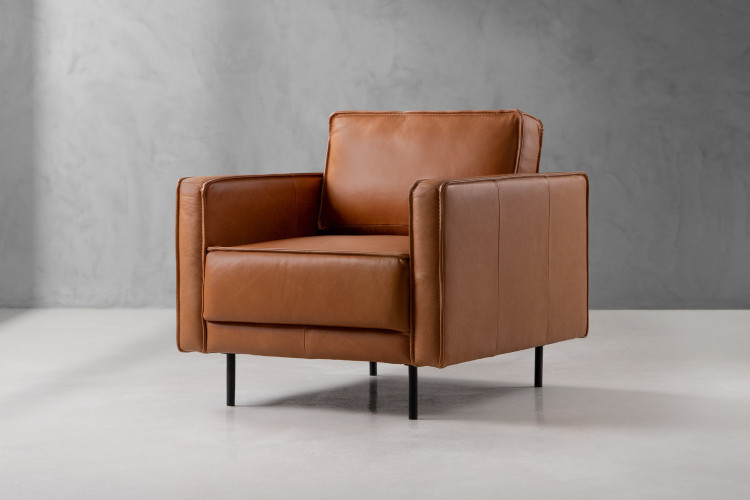 Striderman Leather Armchair - Desert Tan Living Room Furniture - 1