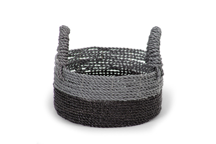 Reza Basket - Small - Grey & Dark Grey | Baskets | Decor - 