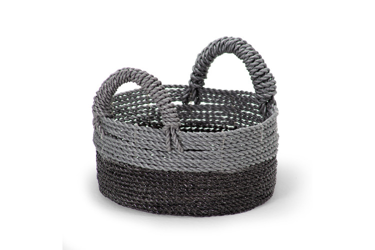 Reza Basket - Small - Grey & Dark Grey | Baskets | Decor - 