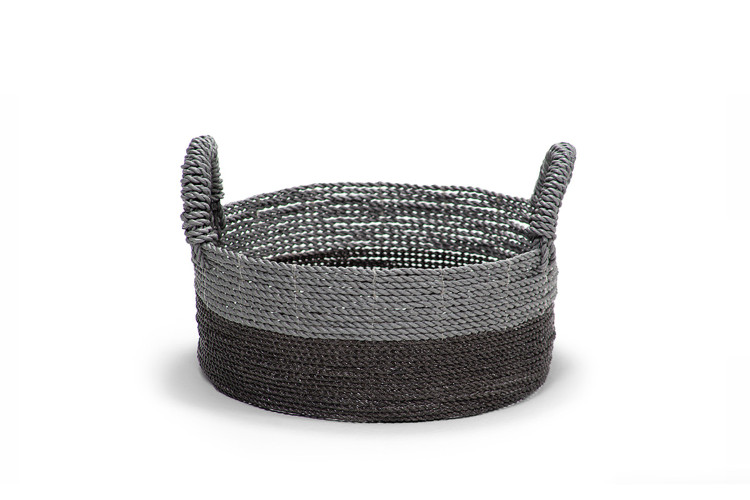 Reza Basket - Large  - Grey & Dark Grey | Baskets | Decor  -
