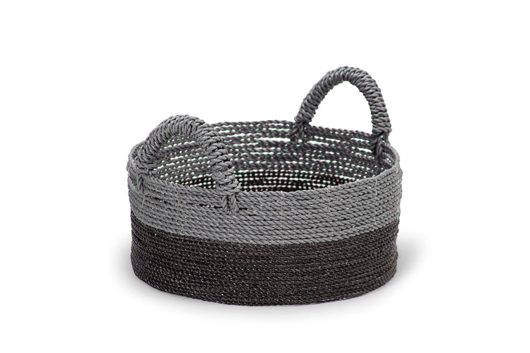 Reza Basket - Large  - Grey & Dark Grey | Baskets | Decor  -