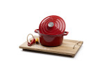 Red Nouvelle 20cm Cast Iron Casserole  - Red -